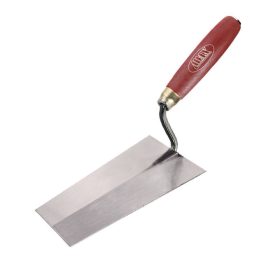   MAX Trapéz kőműves kanál (berni típusú) kovácsolt vas, fa markolattal 180 mm