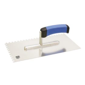   MAX Fogazott glettvas Blue Line INOX, gumírozott markolattal 6 mm, 283 x 130 mm