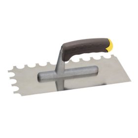   MAX Íves fogazású glettvas INOX, gumírozott markolattal 280 x 130 mm