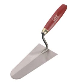   MAX Íves kőműves kanál (olasz típusú) kovácsolt vas, fa markolattal 180 mm