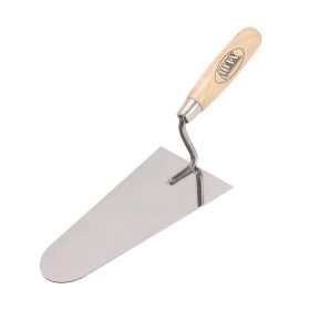   MAX Íves kőműves kanál (olasz típusú) INOX, fa markolattal 180 mm