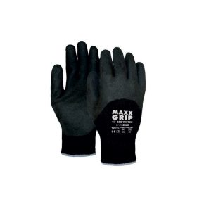   OXXA Maxx grip winter tenyérmártott latex bevonatos kesztyű, varrásmentes - fekete 10"