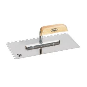   MAX Fogazott glettvas INOX, fa markolattal 8 mm, 280 x 130 mm