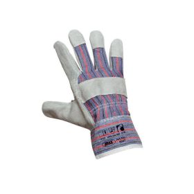   MAX Mornar marhabőr védőkesztyű, vászon kézhát és tenyérbélés 10"