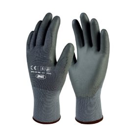   MAX PU Palm soft classic univerzális kesztyű PU bevonattal, szürke 9"