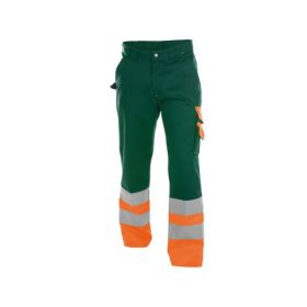   Dassy Omaha munkavédelmi jól láthatósági derekas nadrág zöld/narancs színben