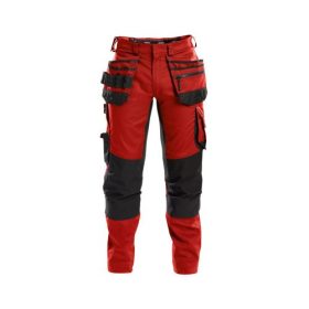 Dassy Flux munkavédelmi nadrág piros/fekete színben