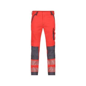   Dassy Aruba munkavédelmi nadrág fluo piros/szürke színben