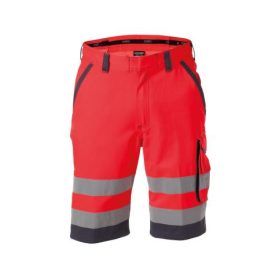  Dassy Lucca munkavédelmi bermuda fluo piros/szürke színben