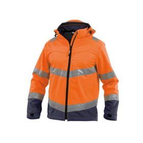   Dassy Malaga munkavédelmi jól láthatósági softshell dzseki narancs/navy színben