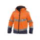 Dassy Malaga munkavédelmi jól láthatósági softshell dzseki narancs/navy színben