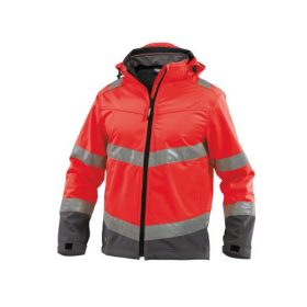   Dassy Malaga munkavédelmi jól láthatósági softshell dzseki piros/szürke színben