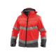 Dassy Malaga munkavédelmi jól láthatósági softshell dzseki piros/szürke színben