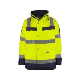   Dassy Atlantis munkavédelmi jól láthatósági kabát sárga/navy színben