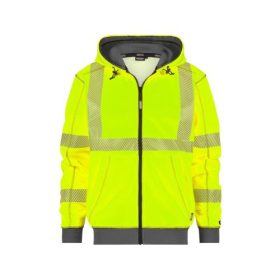   Dassy Evans jólláthatósági munkavédelmi pulóver sárga/cementszürke színben