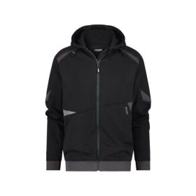   Dassy Lunax cipzáros kapucnis pulóver fekete/antracitszürke színben