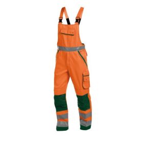   Dassy Malmedy munkavédelmi jól láthatósági kantáros nadrág narancs/zöld színben