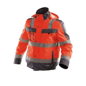   Dassy Lima munkavédelmi jól láthatósági télikabát piros/szürke színben