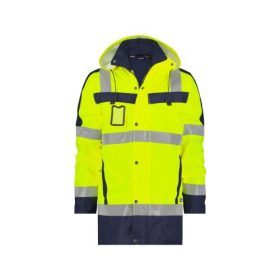   Dassy Limasol munkavédelmi jól láthatósági télikabát sárga/navy színben